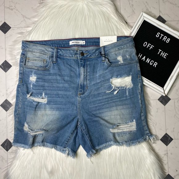 Ms. Cello Pants - NWOT Ms. Cello distressed jean shorts size 2X